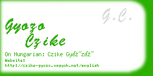 gyozo czike business card